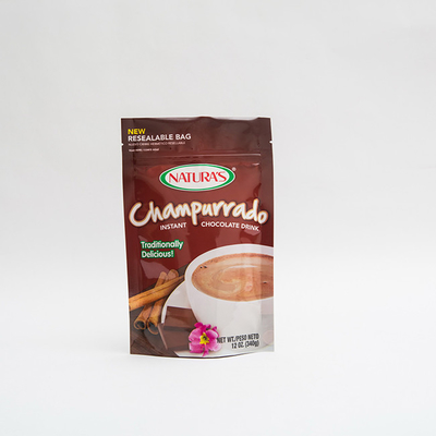 340g Champurrado Stand Up Pouch ถุงบรรจุ Hocolate ทันทีพร้อมซิป