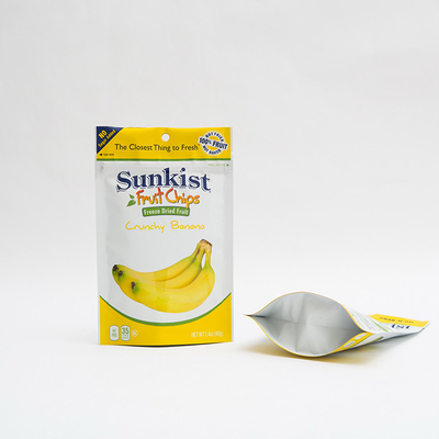 กล้วยตากแห้ง 1.4oz บรรจุภัณฑ์อาหารรีไซเคิลได้ Stand Up Pouches พร้อมซิป