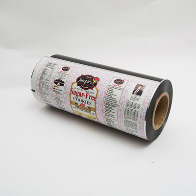 ฟิล์มบรรจุภัณฑ์อาหารม้วน 380 มม. BOPP18 บรรจุภัณฑ์แบบยืดหยุ่นหลายชั้น