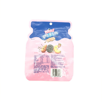 60g 100g กระเป๋ารูปทรงที่กำหนดเองลามิเนตพลาสติกซิปล็อคกระเป๋าด้านข้าง Gusset