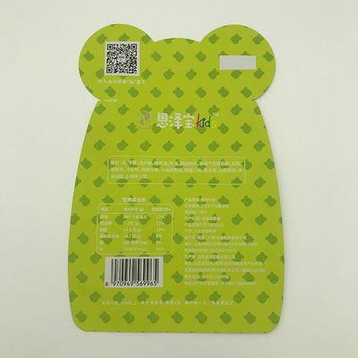 80g VMPET ถุงพลาสติกรูปแบบกำหนดเองซิปกระเป๋า Die Cut