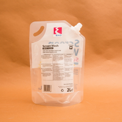 2L พลาสติก Stand Up Liquid Spout Pouch กระเป๋าสำหรับ Liquids Screen Washing