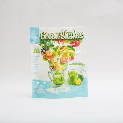 บรรจุภัณฑ์ผักและผลไม้ 15 ออนซ์ไมครอน 80 มม. Zip Lock Standing Pouch