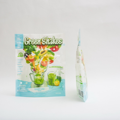 บรรจุภัณฑ์ผักและผลไม้ 15 ออนซ์ไมครอน 80 มม. Zip Lock Standing Pouch