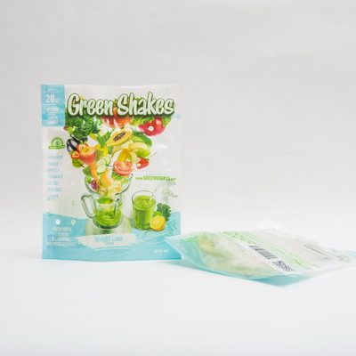 บรรจุภัณฑ์ผักและผลไม้ 15 ออนซ์ไมครอน 80 มม. Zip Lock Standing Pouch