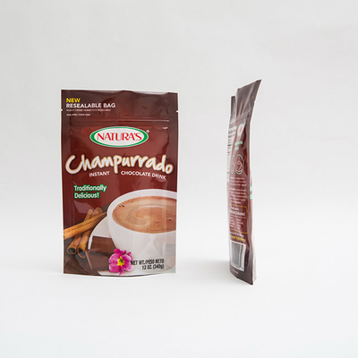 340g Champurrado Stand Up Pouch ถุงบรรจุ Hocolate ทันทีพร้อมซิป