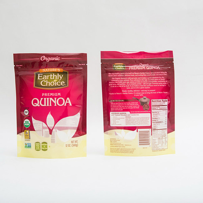 12OZ Quinoa Stand Up Pouch พิมพ์กราเวียร์บรรจุภัณฑ์ถุงพลาสติกขนาดเล็ก