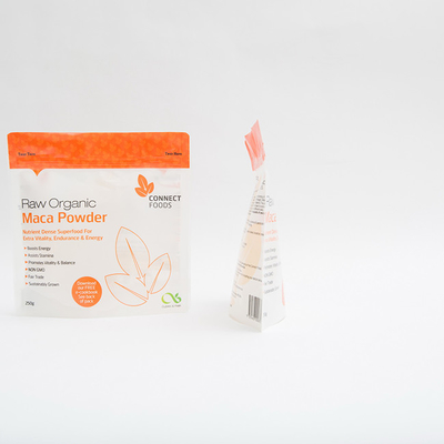 ถุงบรรจุอาหาร Maca Powder 250 กรัม 120MIC Stand Up Pouch พร้อมซิป
