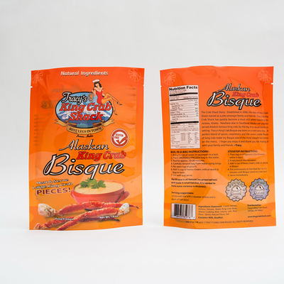 16OZ 105 ไมครอนถุงบรรจุภัณฑ์พลาสติกยืนขึ้นถุงสำหรับบรรจุภัณฑ์อาหาร