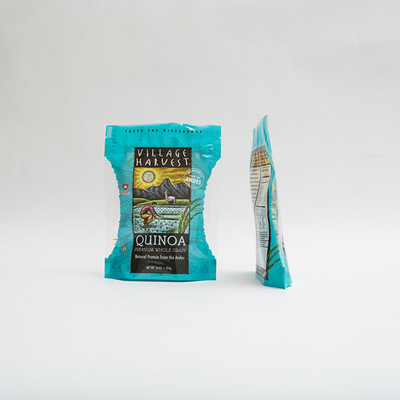 10oz PET12 Quinoa เมล็ดถุงบรรจุภัณฑ์อาหารที่มีหน้าต่างใสพิมพ์กราเวียร์