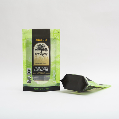 12oz Quinoa Trio ถุงบรรจุภัณฑ์อาหาร 112 ไมครอนถุงซิปกระเป๋าสำหรับอาหาร