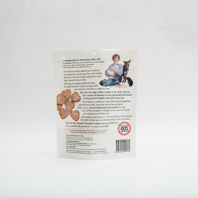 150g 70mm Stand Up Pouches บรรจุภัณฑ์แบบกำหนดเอง Small Dog Treat ถุงบรรจุภัณฑ์