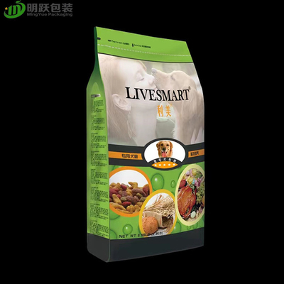 VMPET 130um 2.5 กก. ถุงบรรจุอาหารสัตว์เลี้ยงความต้านทานความชื้นกระเป๋าซิปด้านล่างแบน