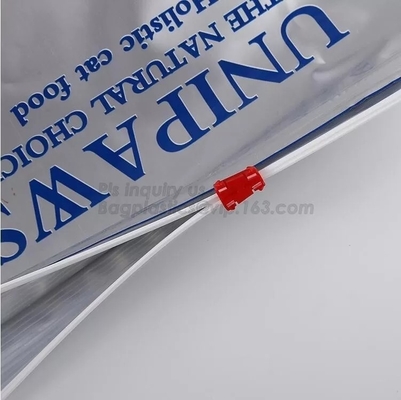 ถุงบรรจุภัณฑ์อาหารสัตว์เลี้ยงเคลือบเงามันเงา 10 กก. สำหรับอาหารสุนัข Quad Seal Side Gusset Zip Lock